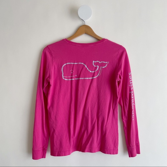 Vineyard Vines • Pink Whale Long Sleeve Shirt - Picture 4 of 5